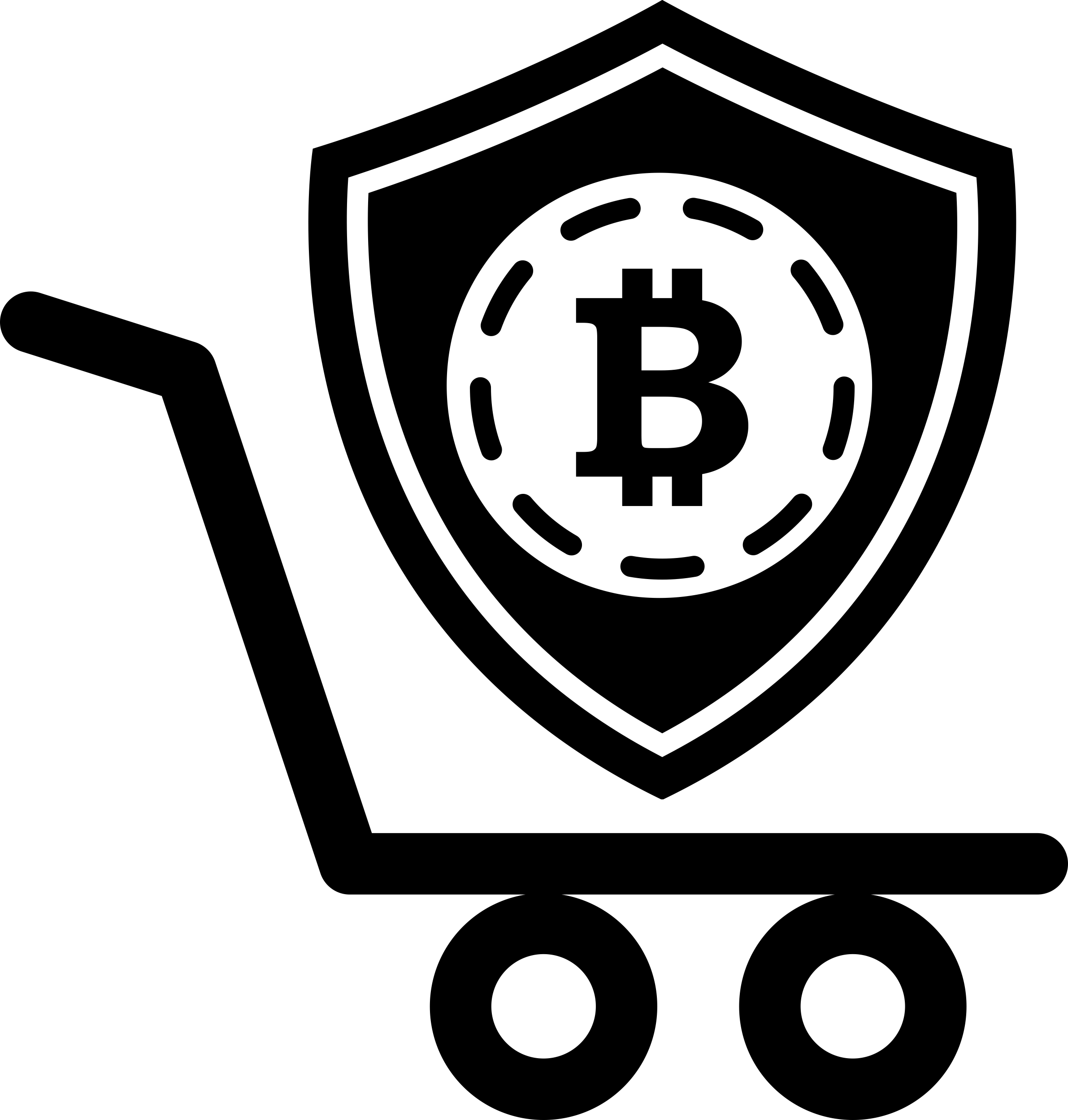 Bitcoin Safety Shopping Shield Symbol Outline Svg Vector Free Vectors